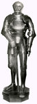 Complete Suit of Amor in Iron, with a Helmet Representing a Man's Face, Front and Side View